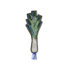 Hand Embroidered Leek Pin