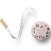 Rifle Paper Co. Dahlia Measuring Tape - product shown with measuring tape pulled out