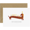 Dachshunds Extra Birthday Greeting Card