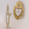 The Little Press Mini Heart Frame - Gold - side view of product shown