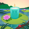 Trudon Under The Trees Candle - illustration of product shown on lily pad 