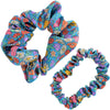 Liberty London  Silk Scrunchies -  Poppy Daisy Blue