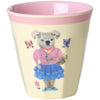 Rice By Rice Set of 6 Small Melamine Cups - Nathalie Lete Print - product with koala print shown
