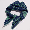 Winona Irene Lucky Jade Fish Cotton Bandana - product shown tied  up