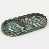 Craft Boat Round Scalloped Tray Set - Marbled Mountains Green - products shown stacked