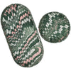 Craft Boat Round Scalloped Tray Set - Marbled Mountains Green (2 pcs)