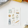 Emily Lex Studio Baking Sticker Sheet - product sheet shown next to baking tools