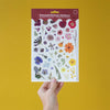 Botanopia Pressed Flowers Sticker Sheet - Rainbow Gradient - model shown holding product