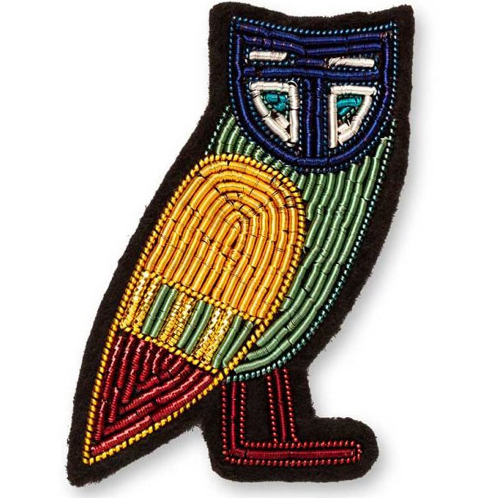Macon & Lesquoy Hand Embroidered Horus’ Head Pin (1 pc)