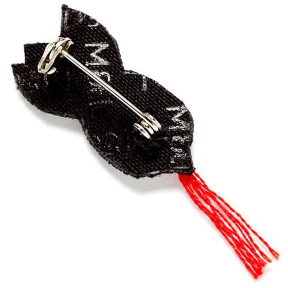 Macon & Lesquoy Hand Embroidered Small Radish Pin (1 pc) back of pin