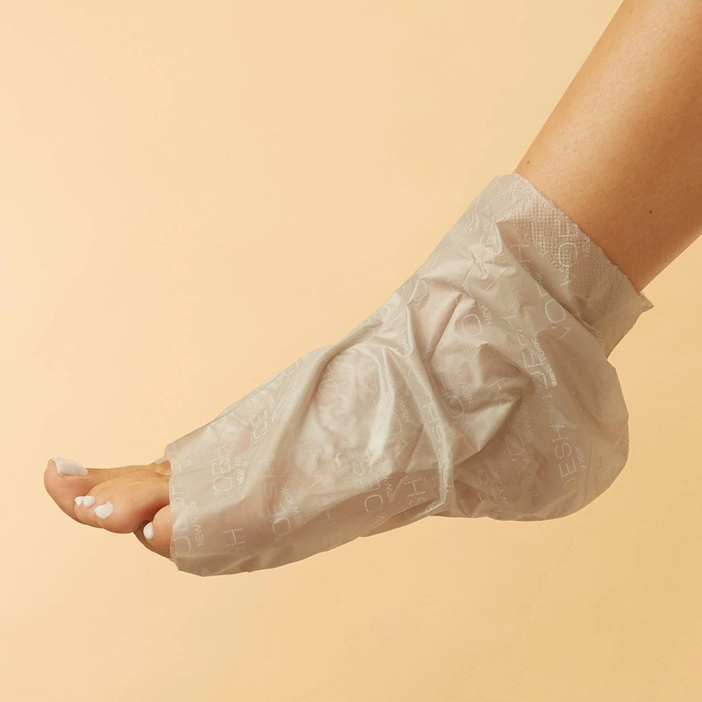 Model shown wearing VOESH New York Collagen Socks with perforated, removable toe tips