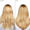 Innersense Organic Beauty Repair Mask - before and after comparison of model with blonde hair
