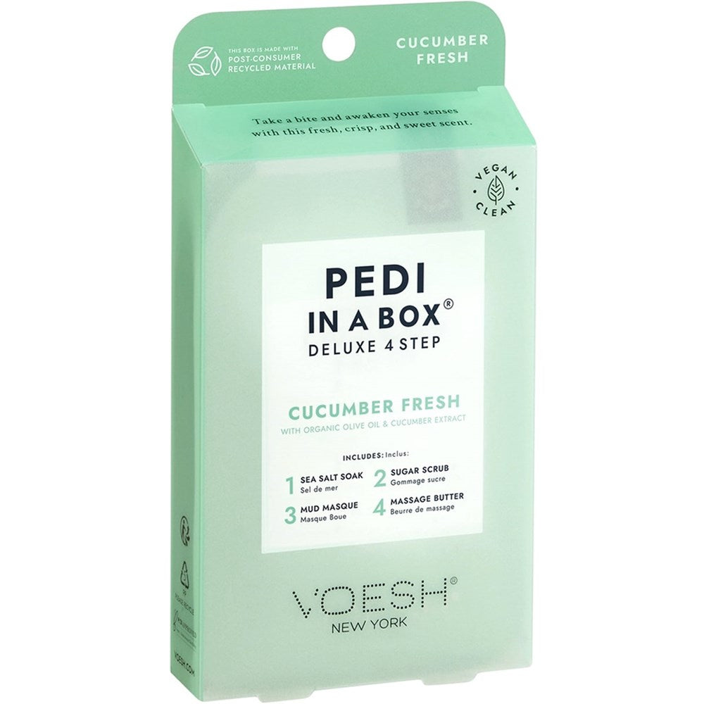 VOESH New York Pedi in A Box - Cucumber Fresh (4 pcs) box