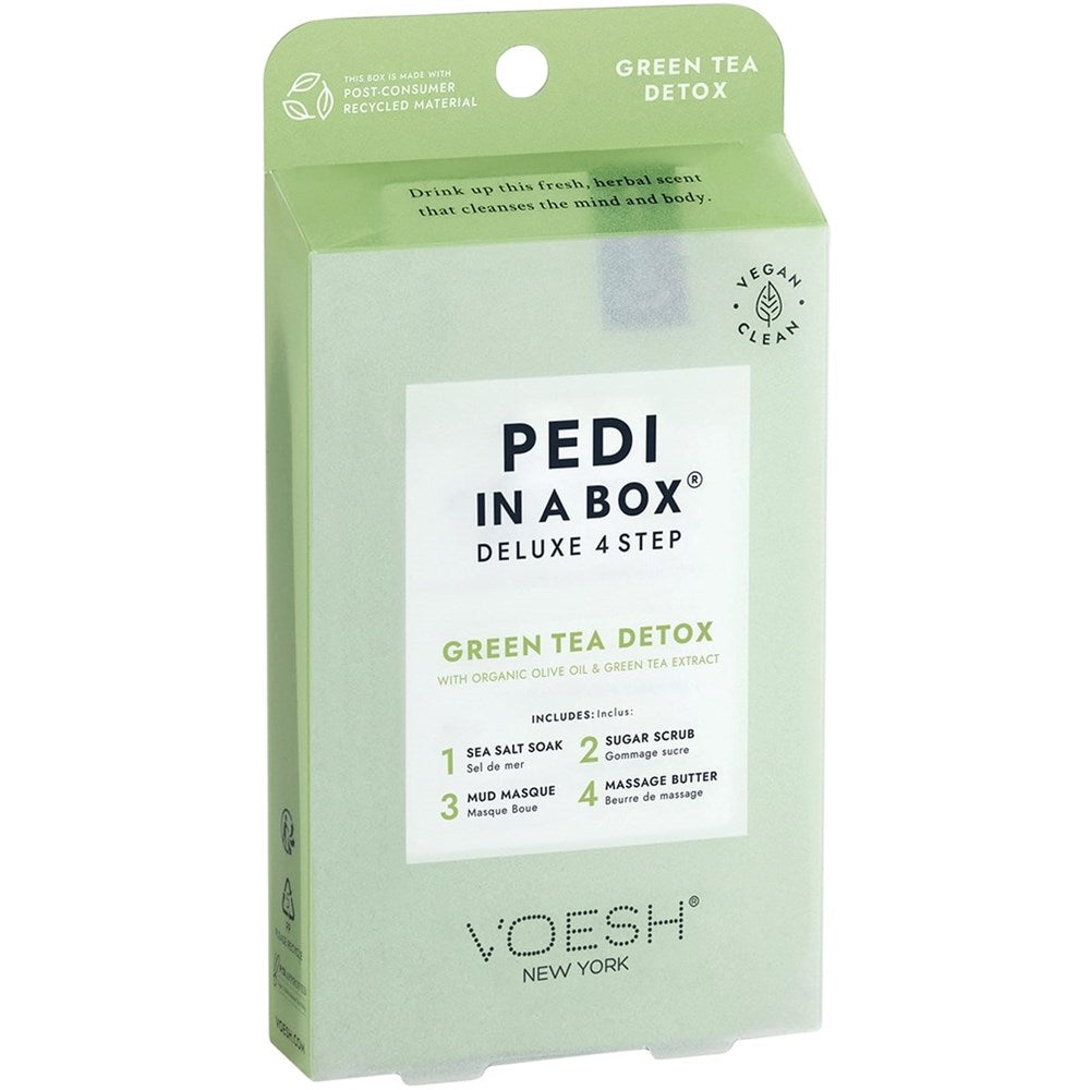 VOESH New York Pedi In A Box - Green Tea Detox (4 pcs) box