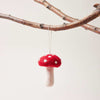 Farmhouse Pottery Nordic Felted Mushroom Ornaments (6 pcs) 