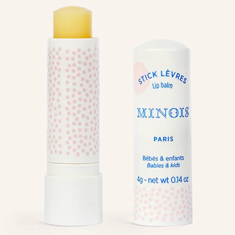 Minois Paris Lip Balm Stick (4 g) shown with lid open next to product