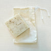 The Quiet Botanist Smell The Roses Handmade Soap showing soap bar and pouch