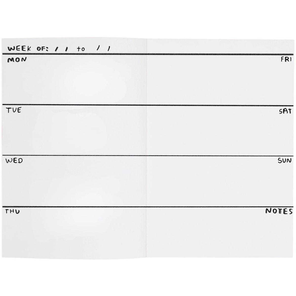 People I’ve Loved Life Is Happening Planner - product page with days of the week shown