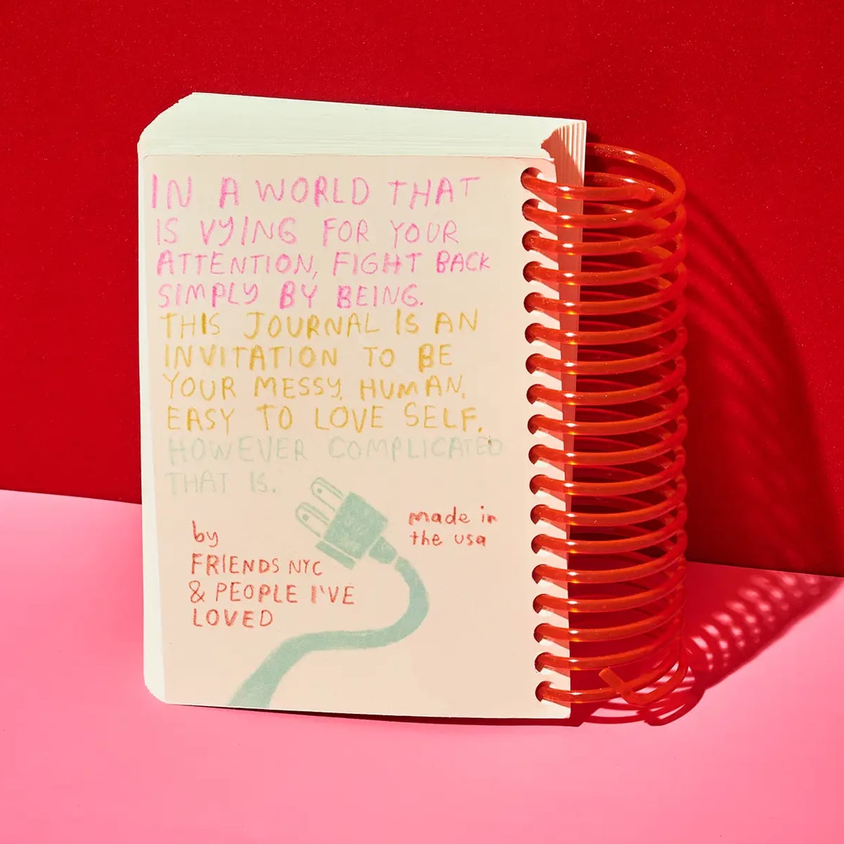 People I’ve Loved Unplug Journal - backside of product shown standing up