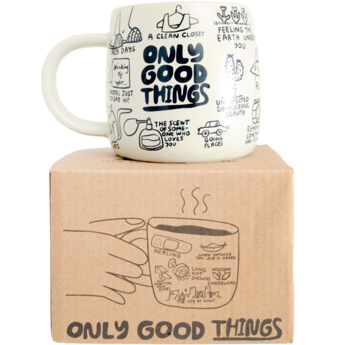People I’ve Loved Only Good Things Mug - product shown on top of box