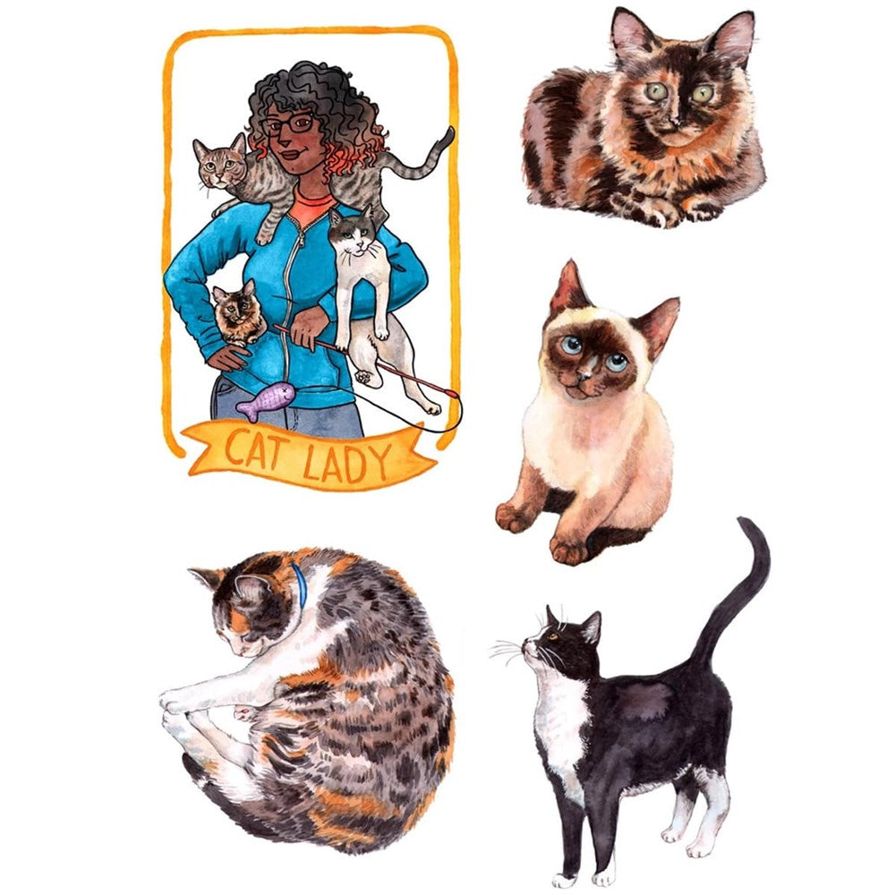 Chronicle Books Cat’s Meow Sticker Book - stickers shown from product