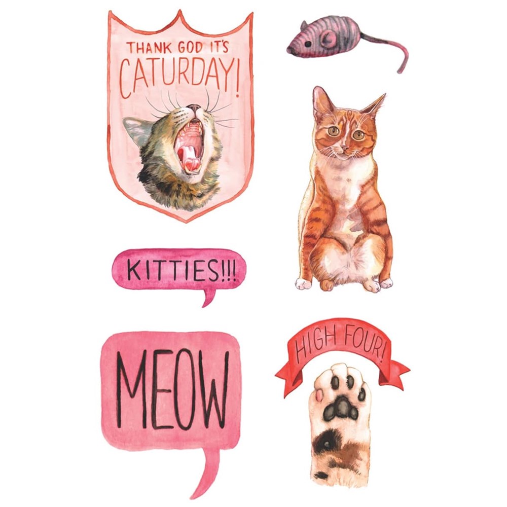Chronicle Books Cat’s Meow Sticker Book - stickers shown from product