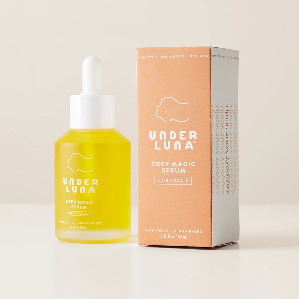 Under Luna Deep Magic Hair + Scalp Serum - product shown next to box
