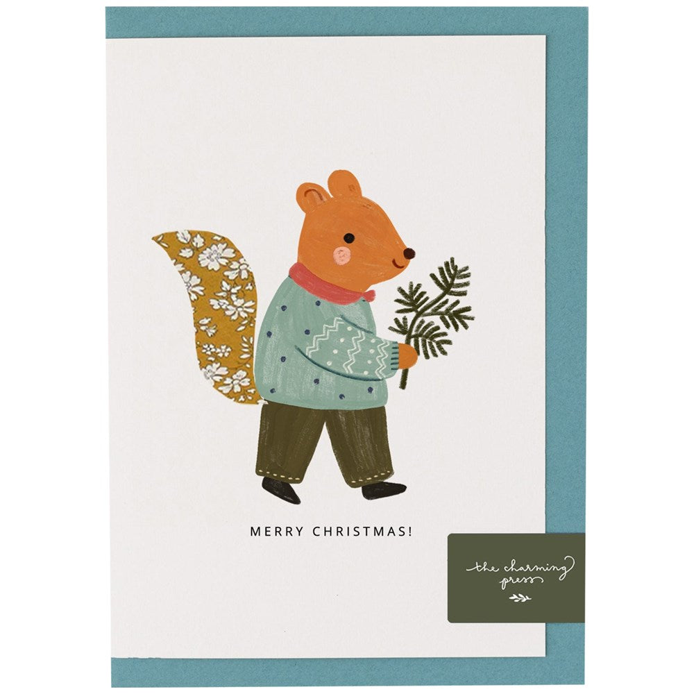 The Charming Press Squirrel Christmas Card (1 pc)