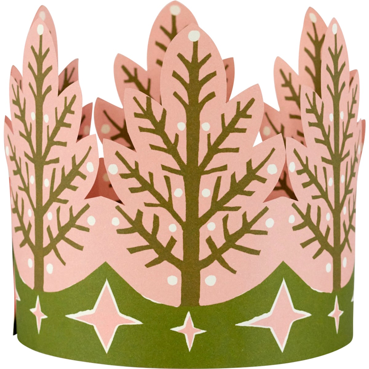 Cambridge Imprint Coronets (6 pc) - One product shown with pink and green tree design on a white background