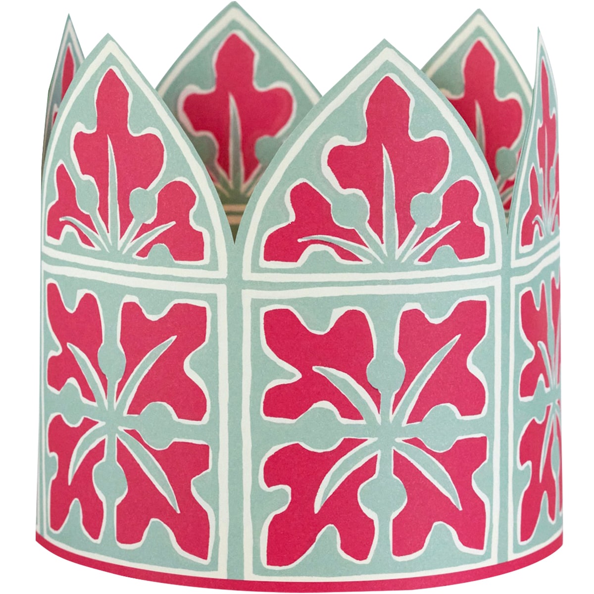 Cambridge Imprint Coronets (6 pc) - One product shown with pink floral patterns on a white background