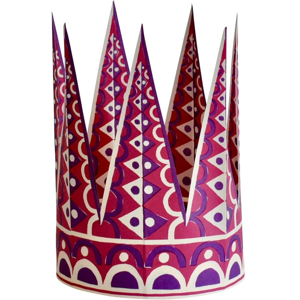Cambridge Imprint Crowns (6 pc) - product shown with pink and purple geometric pattern on a white background