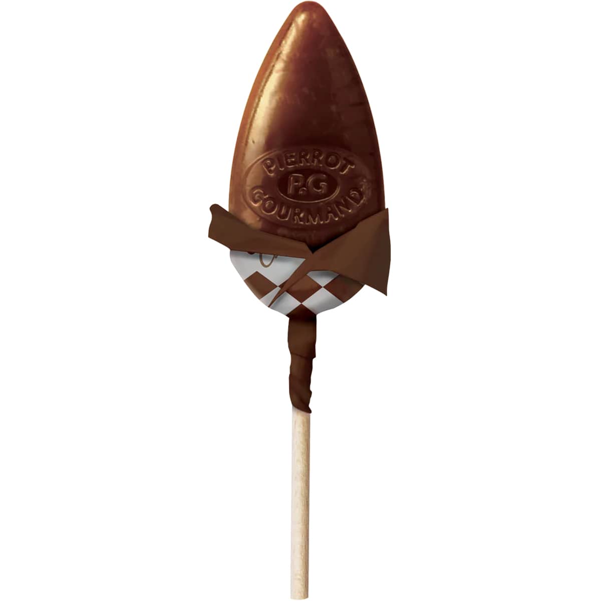 Pierrot Gourmand Milk Chocolate Lollipop (1 lollipop shown)