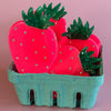 Centinelle Neon Strawberry - Hair Claw (1 pc) - product shown in green paper basket