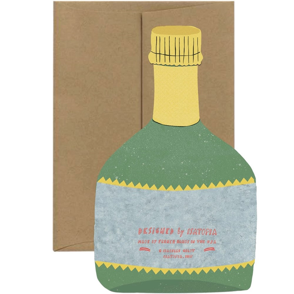 Isatopia Champagne Die Cut Card (1 pc) - back of product shown.