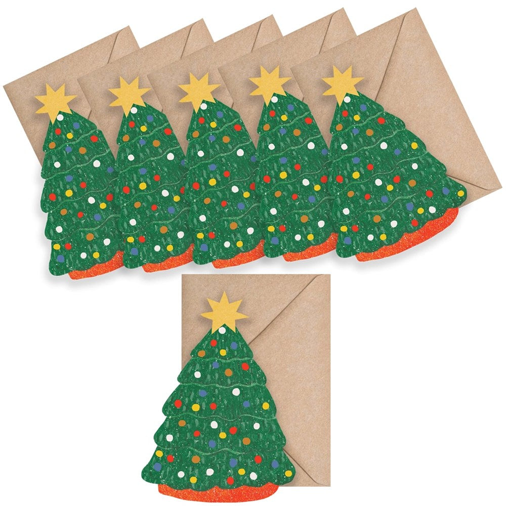 Isatopia Christmas Tree Mini Cards (6 pc) - set of cards shown