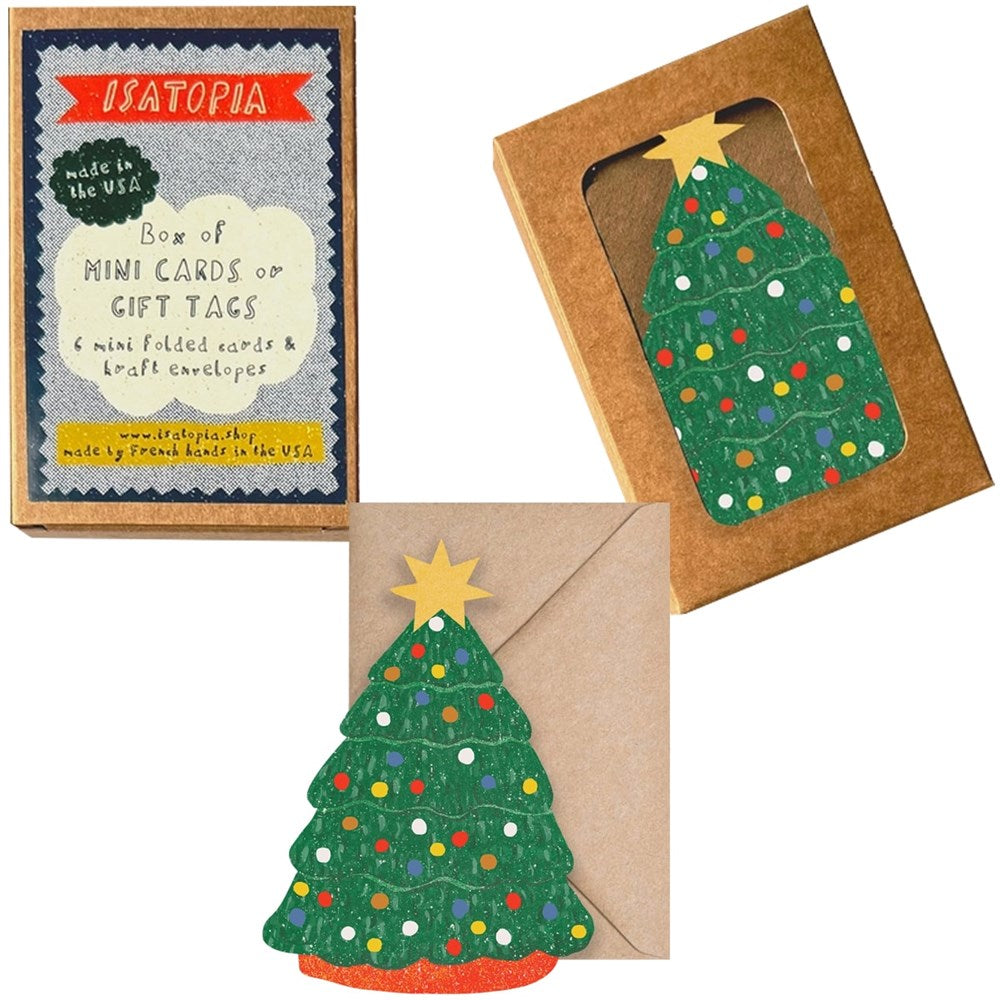 Isatopia Christmas Tree Mini Cards (6 pc)