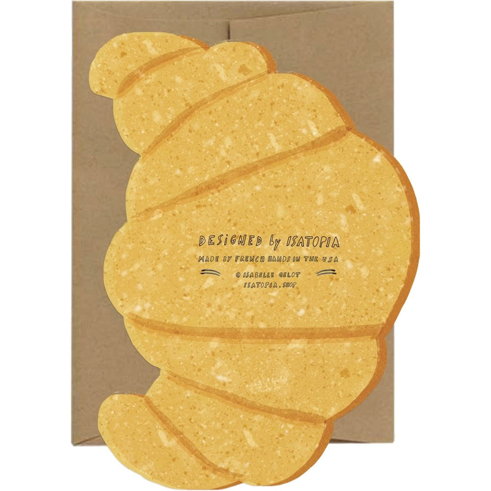 Isatopia Croissant Die Cut Card (1 pc) - back of card shown