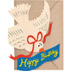 Isatopia Happy Birthday Bird Mini Cards (6 pc) - Product shown on top of envelope.