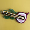 Centinelle Fig Alligator Clip (1 pc) - Back of product shown.