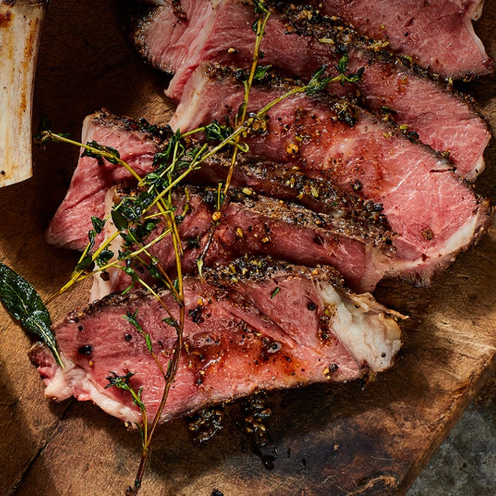 Diaspora Co Everything Grill (2.2 oz) - product shown on sliced meat