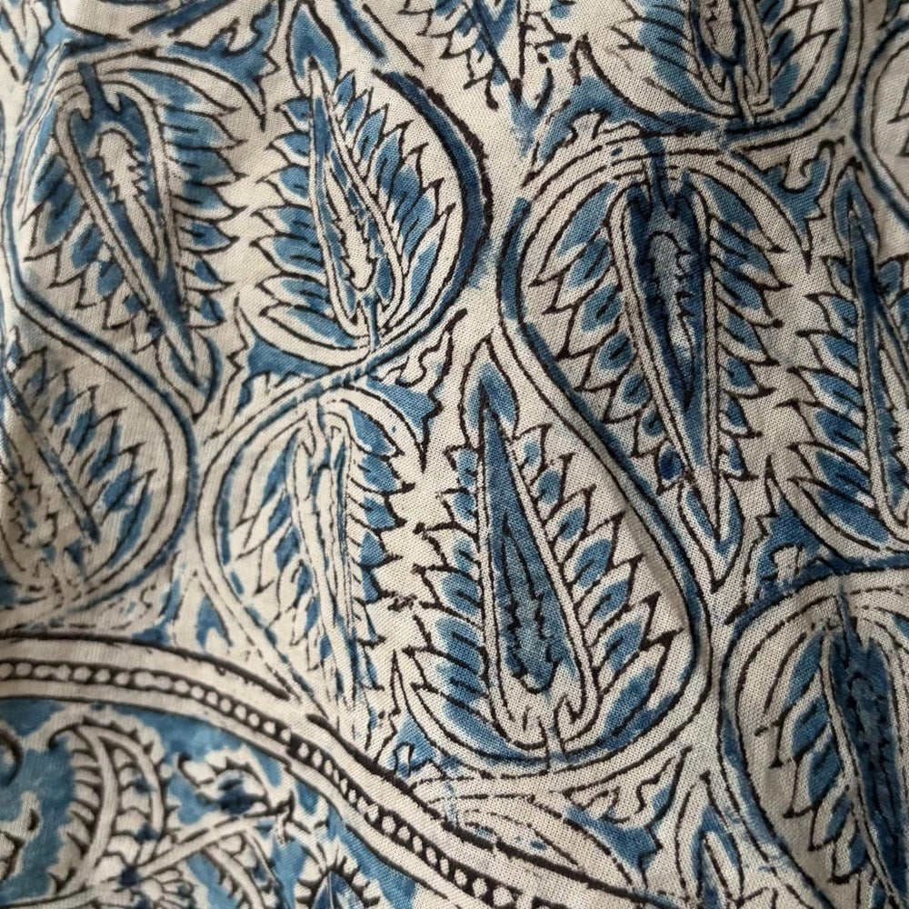 Peaceware Blue Acanthus Bandana (1 pc) - Product shown close up. 