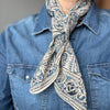 Peaceware Blue Acanthus Bandana (1 pc) - Person wearing product. 