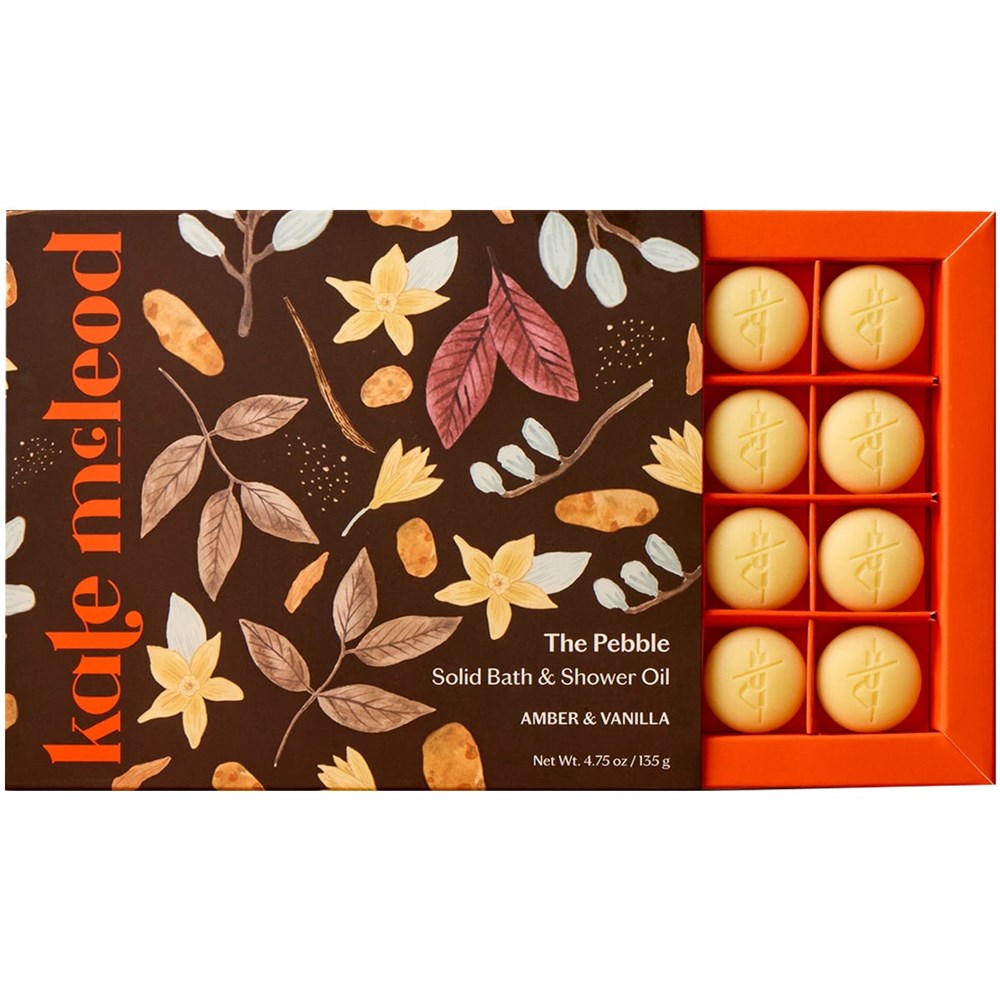 Kate McLeod Amber Vanilla Pebble Deep Moisturizing Solid Bath & Shower Oil (20 pc)