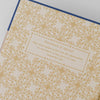 Good Juju Ink Blue Bell Folk Pattern Hardcover Notebook (1 pc) - Product's inside cover shown. 