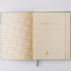 Good Juju Ink Viridian Green Folk Pattern Hardcover Notebook (1 pc) - Product's first page shown.
