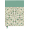Viridian Green Folk Pattern Hardcover Notebook