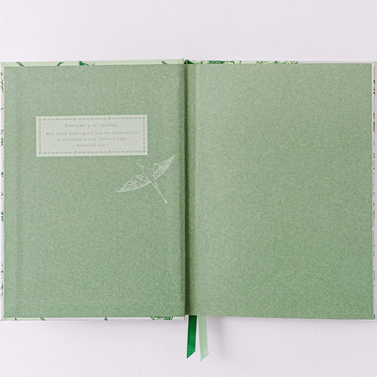 Good Juju Ink Green Botanical Bird Toile Journal (1 pc) - Products front cover shown in its entirety 