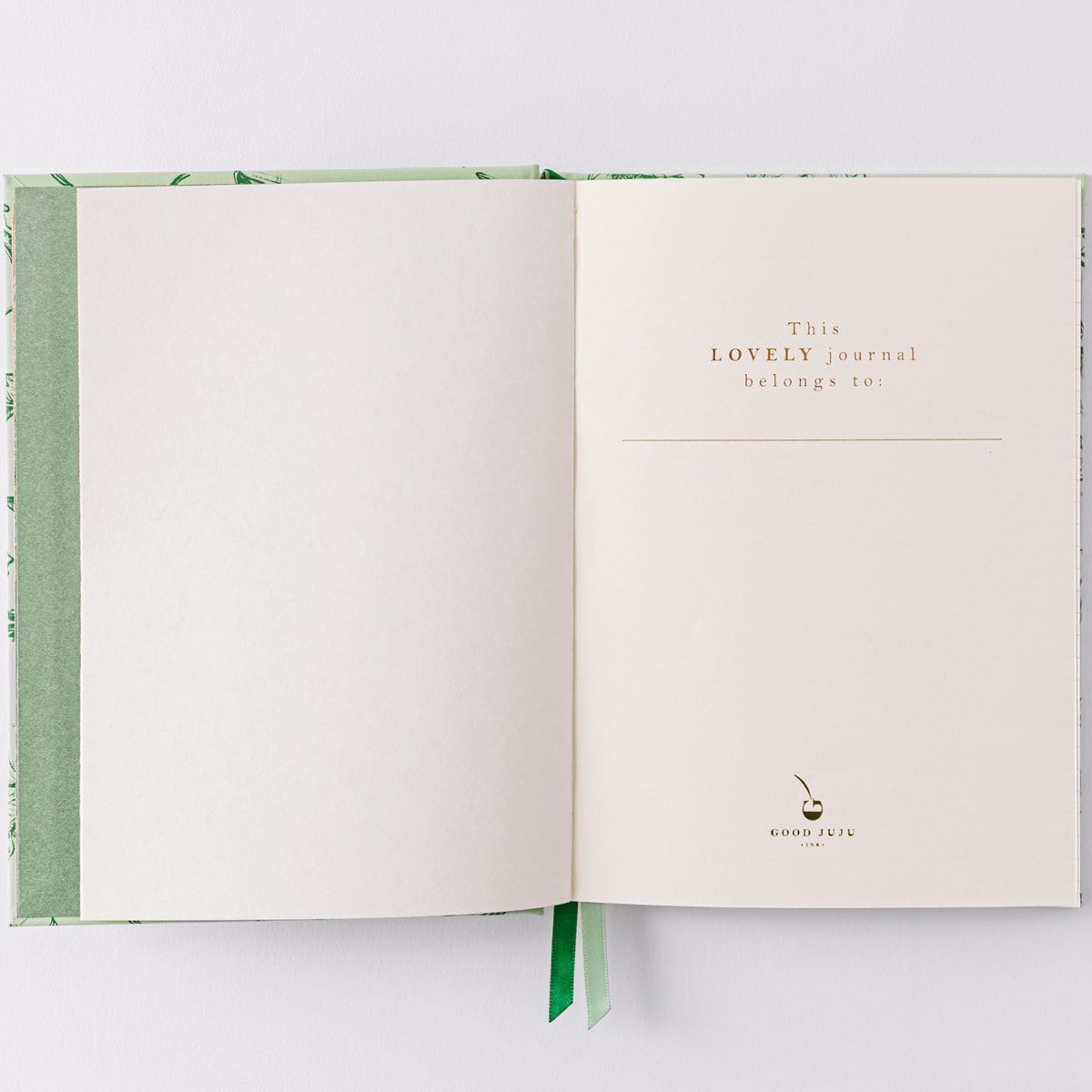 Good Juju Ink Green Botanical Bird Toile Journal (1 pc) - Products first page shown. 
