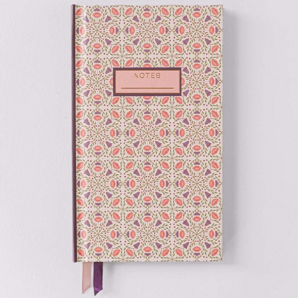 Good Juju Ink Ivory Folk Pattern Pocket Journal (1 pc) - Product shown on grey background. 