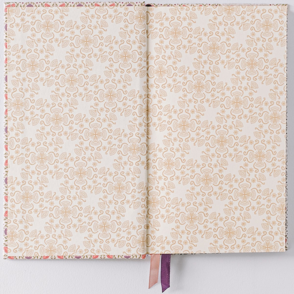 Good Juju Ink Ivory Folk Pattern Pocket Journal (1 pc) - Inside cover print shown zoomed out. 